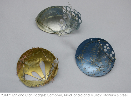 2014 Highland Clan Badges: Campbell, MacDonald and Murray, Titanium & Steel