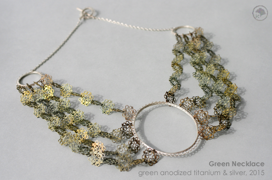 2015 Green Necklace: Titanium and Silver