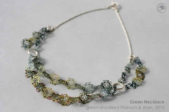 2015 Green Necklace: Titanium and Silver