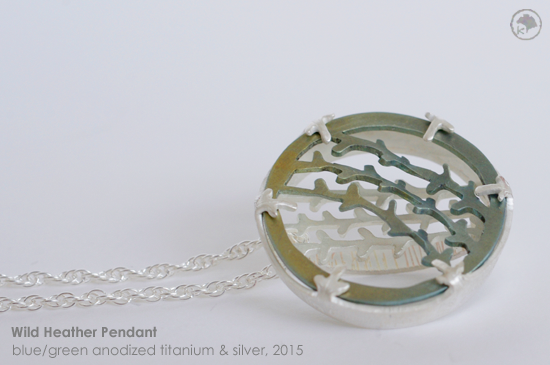 2015 Wild Heather Pendant: Titanium and Silver
