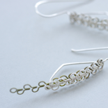 2015 Heather Sprig Green Earrings: Titanium and Silver