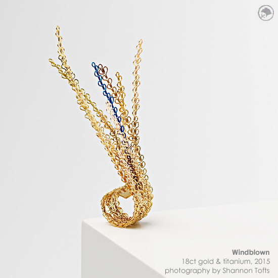 2015 Windblown Ring: 18ct Gold and Titanium
